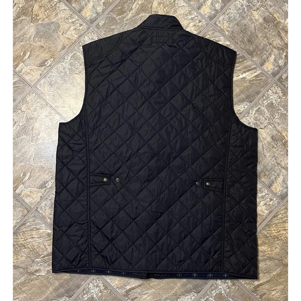 Polo Ralph Lauren Quilted Vest Mens 2XLT Black Plaid Lined Equestrian Polo Club - Picture 7 of 9